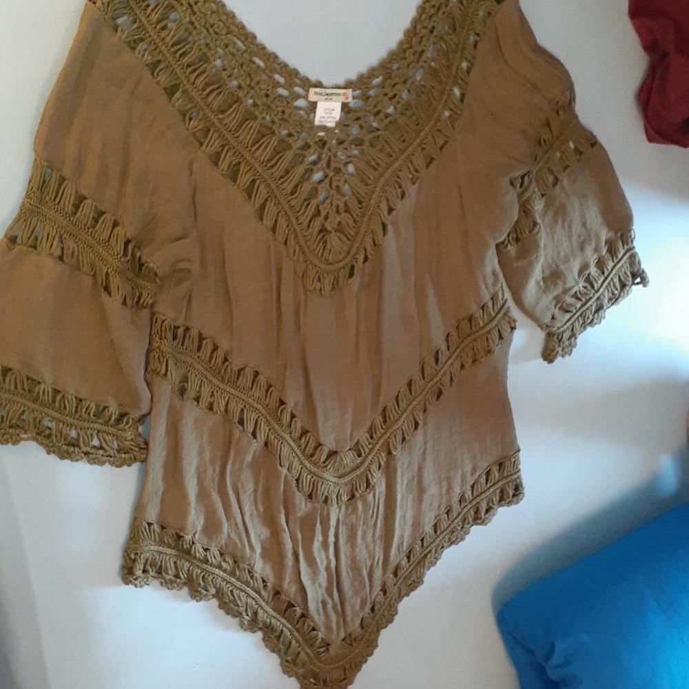 Olive Green Crochet Tunic